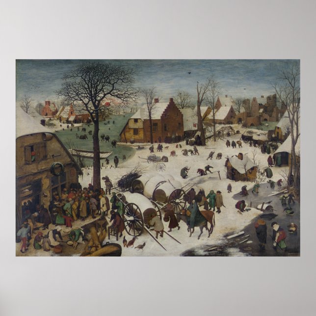 Affiche Recensement à Bethléem par Pieter Bruegel (Devant)