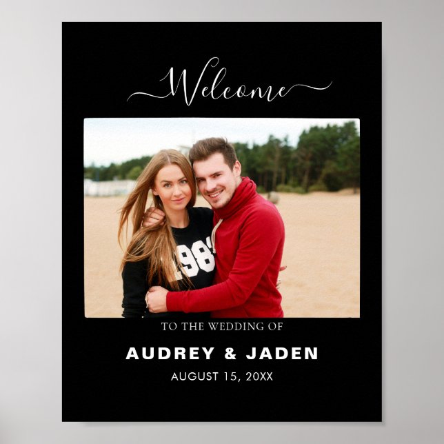 Affiche Réception de mariage moderne photo Mariage (Devant)