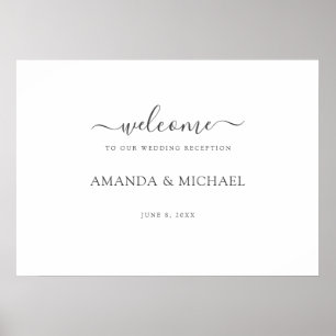 Affiche Réception De Mariage Simple Et Moderne