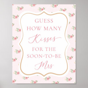 Affiche Réception de mariage thé Guess combien