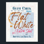 Affiche Réception du chèque client café blanc plat extra p<br><div class="desc">Réception du chèque client café blanc plat Extra Shot Espresso | Dernier Lover | Effet aquarelle | Décor Bar Café | Louveur de café | Phrase de typographie de décors Office | Réception de commande de café | Esthétique féminine | Coloré Fun Modern | Décor tendance dortoir | Réception rétroactive...</div>