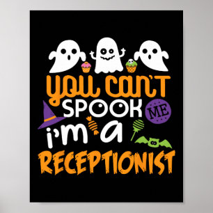 Affiche Réceptionniste Halloween Costume Party Can't Spook