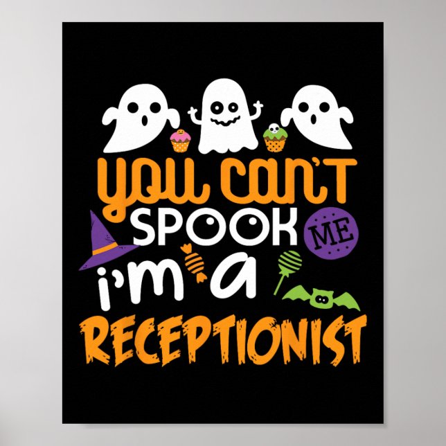 Affiche Réceptionniste Halloween Costume Party Can't Spook (Devant)