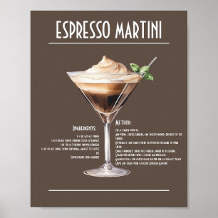 Affiche Recette classique Espresso Martini