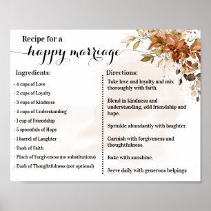 Affiche Recette d'automne pour un mariage heureux les nouv