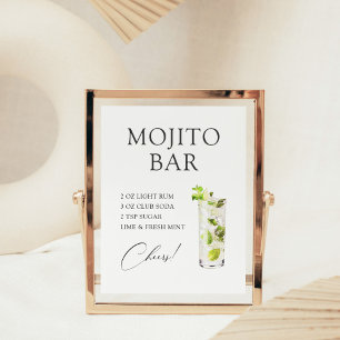 Affiche Recette de bar à cocktails Mojito