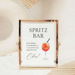 Affiche Recette de bar à cocktails Spritz