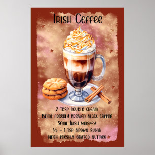Affiche Recette de café irlandais Noël