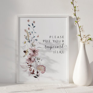 Affiche recette de Fête des mariées moderne fleur sauvage