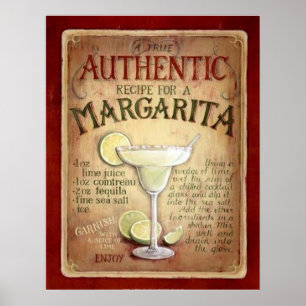 Affiche recette de margarita