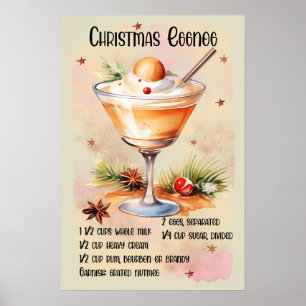 Affiche Recette d'oeufs de Noël Noël Noël