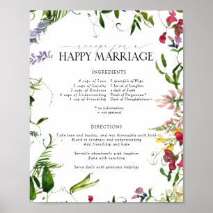 Affiche Recette Fleur sauvage d'été pour un mariage heureu