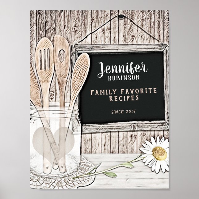 Affiche Recette personnalisée Classeur avant (Devant)