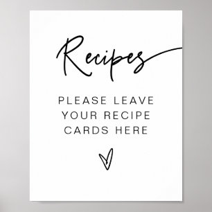 Affiche Recettes de fete de mariage MARLO Bold Contemporai