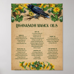 Affiche Recettes LUGHNASADH MAGICK OILS