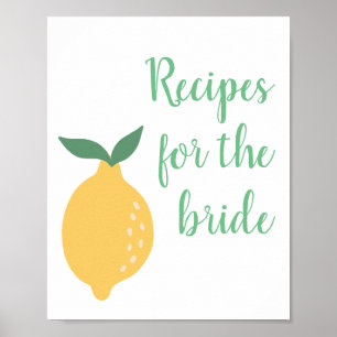 Affiche Recettes pour la mariée Salle de mariage thème cit