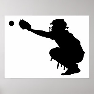 Affiche Receveur de base-ball