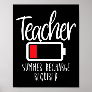 Affiche Recharge d'été pour enseignant requise Dernier jou
