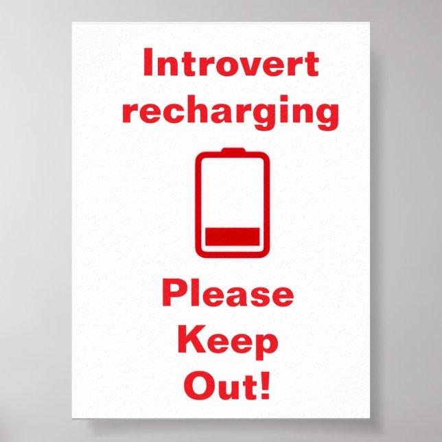 Affiche Recharge d'introverti (Devant)