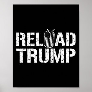 Affiche Recharger Trump Vétéran Pour Trump