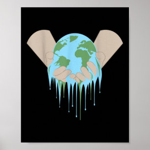 Affiche Réchauffement climatique du changement climatique