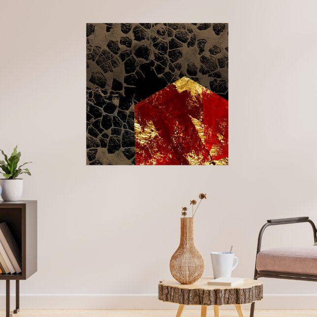 Affiche Réchauffement climatique - Maison en feu - Abstrai (Salon 3)