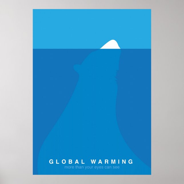 Affiche Réchauffement climatique Sauvez l'affiche de l'our (Devant)