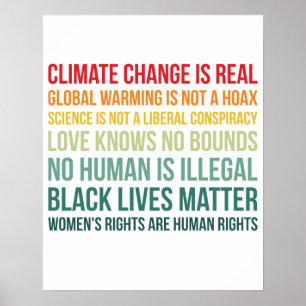 Affiche Réchauffement climatique scientifique Le changemen