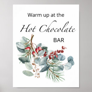 Affiche Réchauffez-vous au chocolat chaud bar