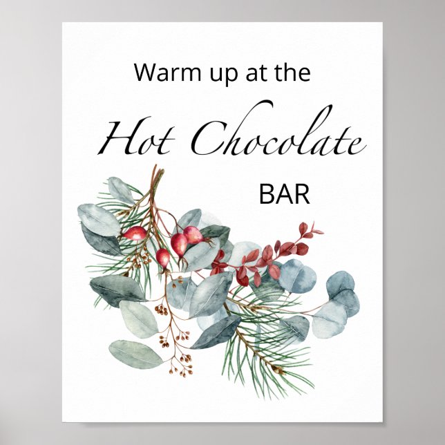 Affiche Réchauffez-vous au chocolat chaud bar (Devant)