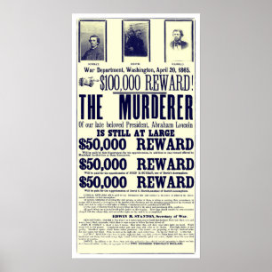 Affiche Recherché Lincoln Meurtre Imprimer