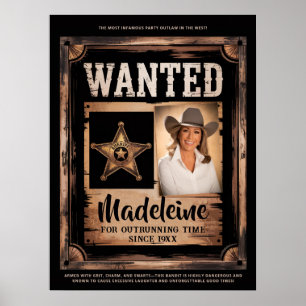 Affiche Recherche Vieille Fête Rustique Sauvage Far West B