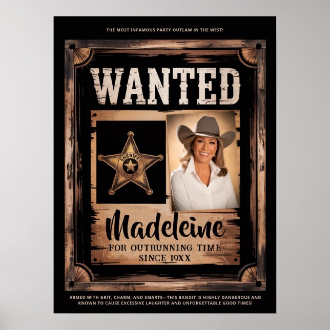 Affiche Recherche Vieille Fête Rustique Sauvage Far West B (Devant)