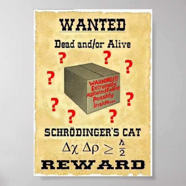 Affiche Recherchée de Schrodinger's Cat (Devant)