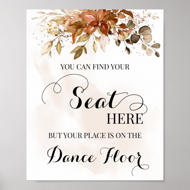 Affiche Rechercher votre siège Mariage de automne d'automn (Devant)
