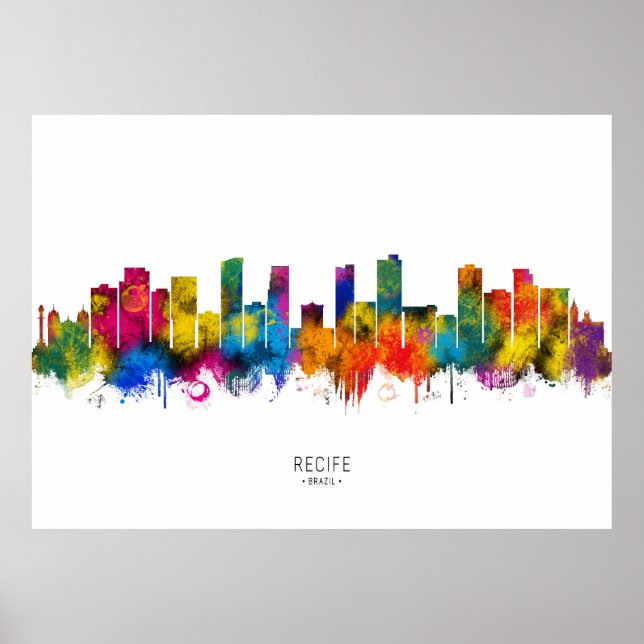 Affiche Recife Brazil Skyline (Devant)