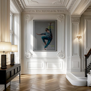 Affiche Récital de danse minimaliste vert avec photo perso