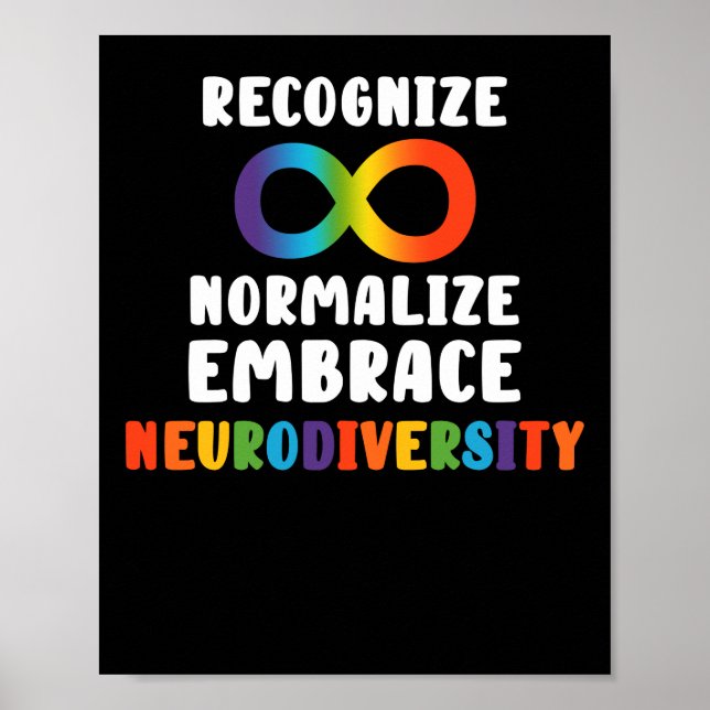 Affiche Recognize Normalize Embrace Neurodiversity (Devant)