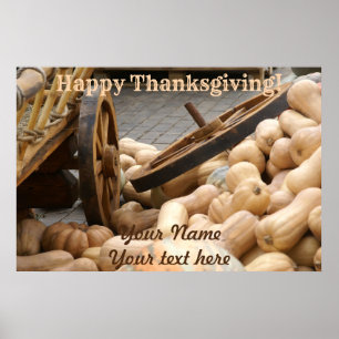 Affiche récolte citrouille