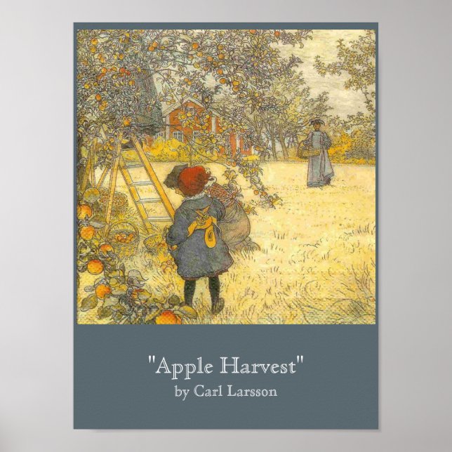 Affiche Récolte d'Apple par Carl Larsson (Devant)