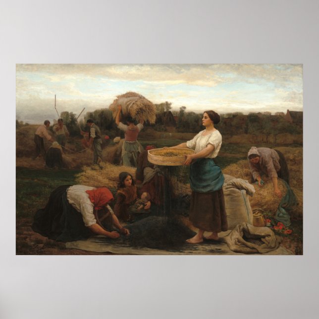 Affiche Récolte de colza - Jules Breton Fine Art (Devant)
