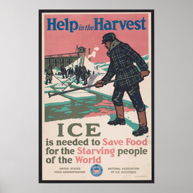 Affiche Récolte de glace (Devant)