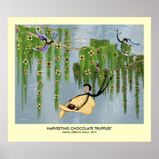 Affiche "Récolte des truffes de chocolat"