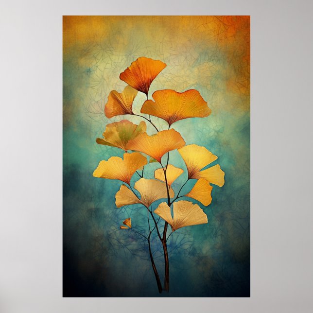 Affiche Récolte d'or : couleur de chute inspirée de l'IA G (Devant)