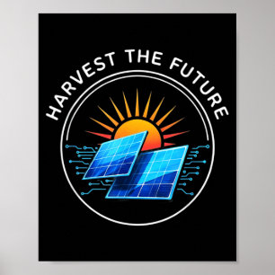 Affiche Récolter l'énergie solaire renouvelable du futur