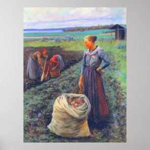 Affiche Récolteurs de pommes de terre Elin Danielson‑Gambo