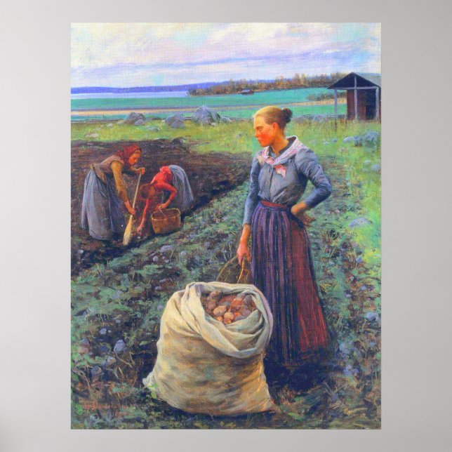 Affiche Récolteurs de pommes de terre Elin Danielson‑Gambo (Devant)