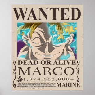 Affiche Recompensa Marco One Piece