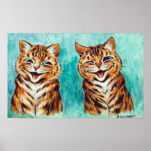 Affiche Réconciliation de chats, Louis Wain