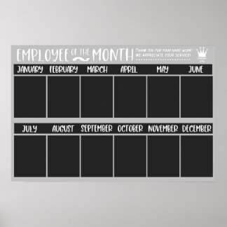 Affiche Reconnaissance du Prix de l'employé du mois